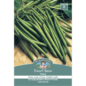 Mr Fothergill's Simba Dwarf Bean Vegetable Seeds