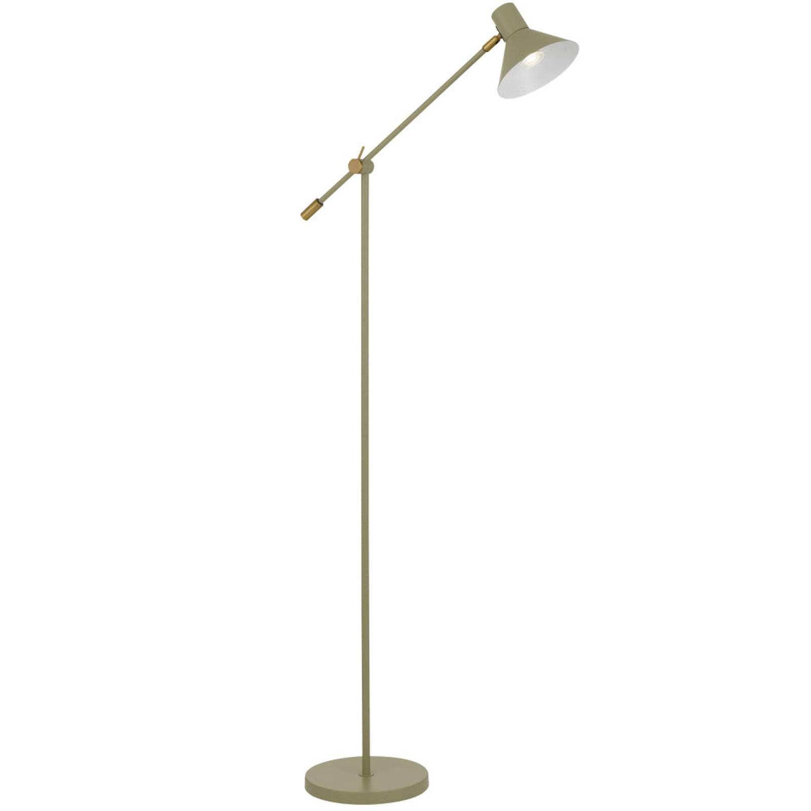 Telbix Mindy Modern Standing Floor Lamp Light Metal Green Sand thumbnail 2