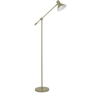 Telbix Olav Modern Standing Floor Lamp Light Metal Green Satin