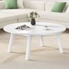ALFORDSON Coffee Table Wooden Leg 75cm White