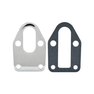 Chrome Small Block Chev Fuel Pump Mounting Plate, SBC 307 327 350 383