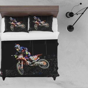 3D Dirt Bike Black Quilt Cover Set Bedding Set Pillowcases A175 LQH