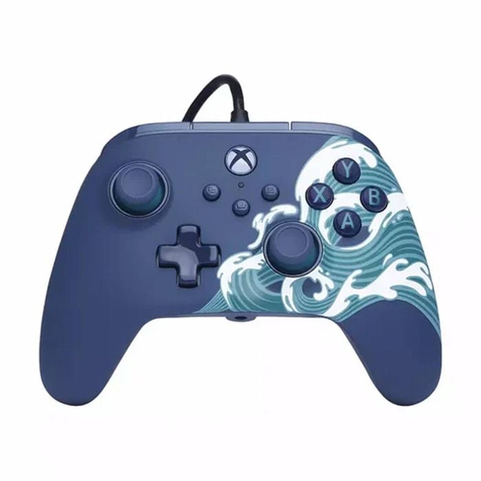 Powera Xbox Series Xs Advantage Wired Controller Aqua Wave Design 3.5mm Jack