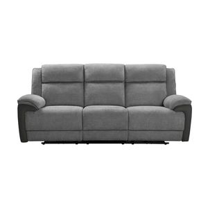 Southwest 3 Seater Electric Recliner Fabric Sofa Lounge Graphite Grey