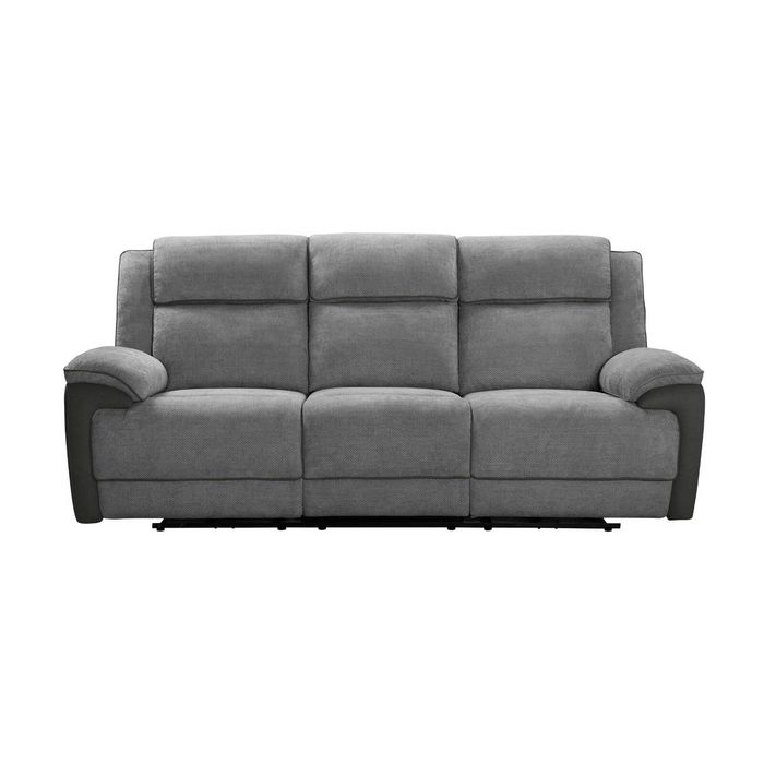 Southwest 3 Seater Electric Recliner Fabric Sofa Lounge Graphite Grey