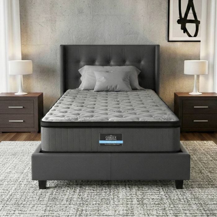 Giselle Single Euro Top Gel memory Egg crate foam Knitted fabric 34cm Mattress Pocket spring
