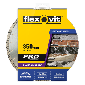 Flexovit 350 x 25mm Pro Segmented Diamond Blade