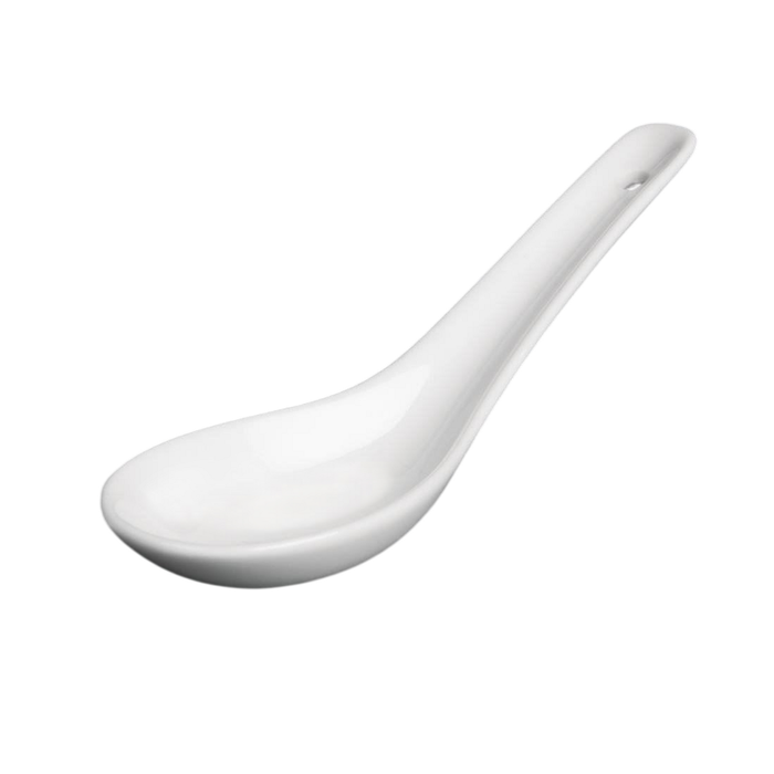 Olympia Rice Spoons Whiteware 24 Pack 130mm Ceramic Catering Kitchenware