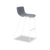 Umbria Stool - White - Grey Shell - 66cm Kitchen Bench Height
