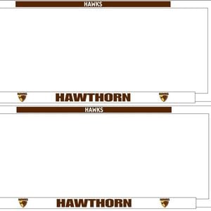 AFL Car Number Plate Frame Set Of Two - Hawthorn Hawks - Front/Back