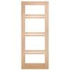 Corinthian 2340 x 920 x 35mm Internal Door White Oak Moda Clear Glass AMODG22 - 920mm