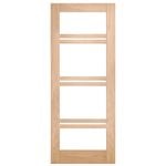 Corinthian 2340 x 920 x 35mm Internal Door White Oak Moda Clear Glass AMODG22 - 920mm