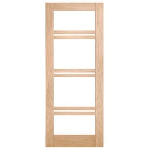Corinthian 2340 x 920 x 35mm Internal Door White Oak Moda Clear Glass AMODG22 - 920mm