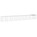 Andala Pets Chicken Cage with Roof Light Grey 803x98x90 cm Galvanised Steel