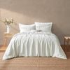 Natural Home Vintage Washed Hemp Linen Quilt Cover Set Dove Grey - Super King Bed