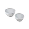 2pc KitchenAid Stainless Steel Food Mixing Bowls With Lids Silver