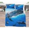 3D Blue Ocean Dolphin 025 Bed Pillowcases Quilt King Size