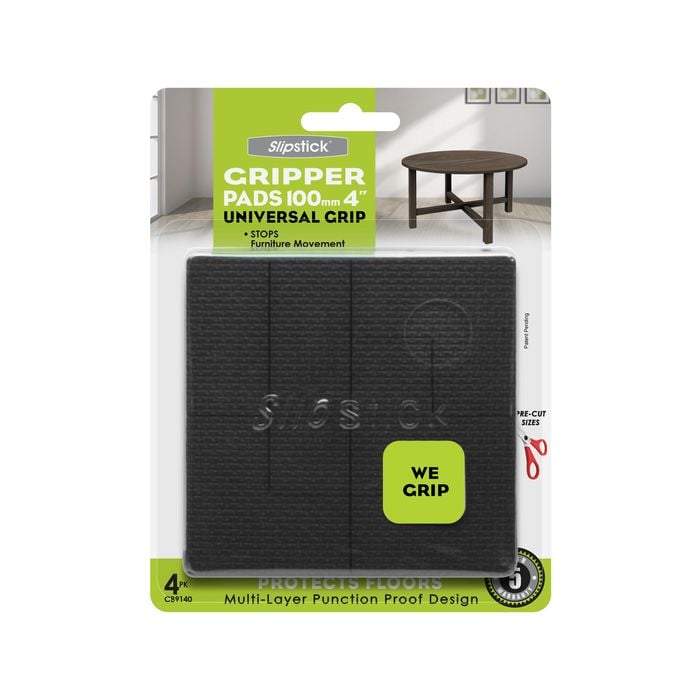 Slipstick 100mm Square Floor Protection Gripper Pads - 4 Pack