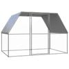 vidaXL Outdoor Chicken Cage 3x2x2 m Galvanised Steel Animal Hen House Coop Run