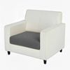 Anyhouz Sofa Cover Dark Gray Polyester Thick Stretchable Cushion For Living Room 1pc Back Cushion