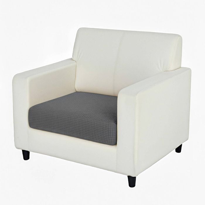 Anyhouz Sofa Cover Dark Gray Polyester Thick Stretchable Cushion For Living Room 1pc Back Cushion