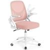 Costway Swivel Mesh Office Chair Adjustable Computer Desk Armchair Pink