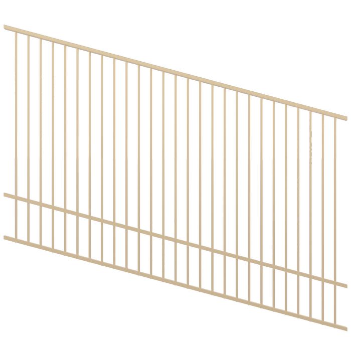 ProtectorAl 1201 - 2400 x 1500mm Primrose Raked Up to 15º Flat Top Pool Fence Panel