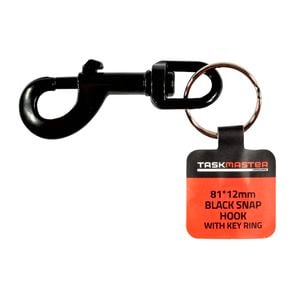 Taskmaster Black Snap Hook With Key Ring