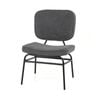 Costway Upholstered Chair Metal Structure Chair Reading Lounge Chair Grey