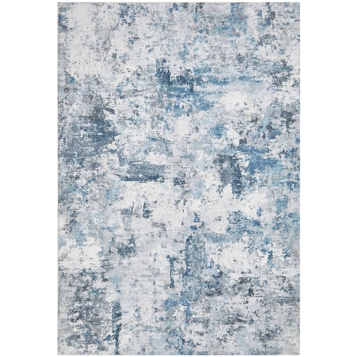 The Rug Connection Renew Cato Blue 270x180cm - Large Pet Friendly Washable Indoor Floor Rug