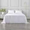 Dreamaker Matte Satin Sheet Set White - Queen Bed