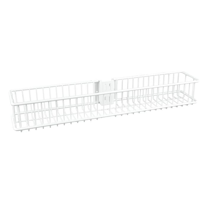 Flexi Storage Home Solutions Small White Double Slot Wire Basket - Small White