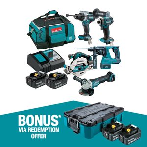 Makita 18V Brushless 5 Piece Combo Kit DLX5101TX1