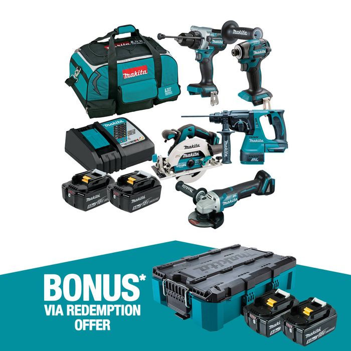 Makita 18V Brushless 5 Piece Combo Kit DLX5101TX1