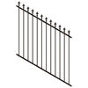 ProtectorAl 0350-1200W x 1200H Satin Black Spear Top Pool Fence Panel Raked 16-30º - Black