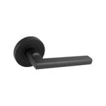Schlage Matt Black Element Series Lianna Passage Lever Set