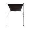 Windoware 2m x 1.8-2.9m Charcoal Renter Friendly Portable Awning