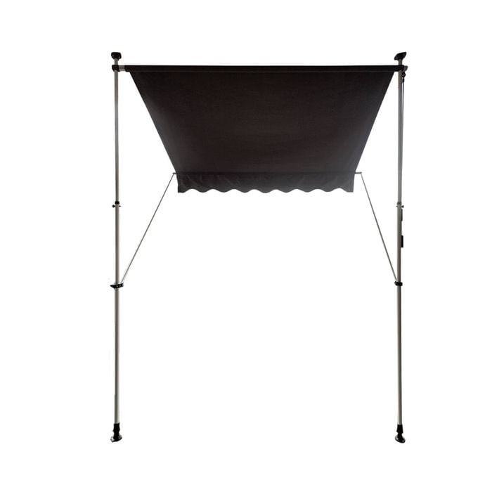 Windoware 2m x 1.8-2.9m Charcoal Renter Friendly Portable Awning