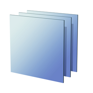 Stein 300 x 300mm Plain Polished Mirror Tiles - 3 Pack