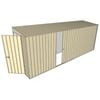 Build-A-Shed 1.2 x 5.2 x 2.0m Skillion Single Sliding Side Door Shed - Cream