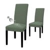Catzon 2 Pcs Dining Chair Covers Waterproof Stretch-GreyGreen