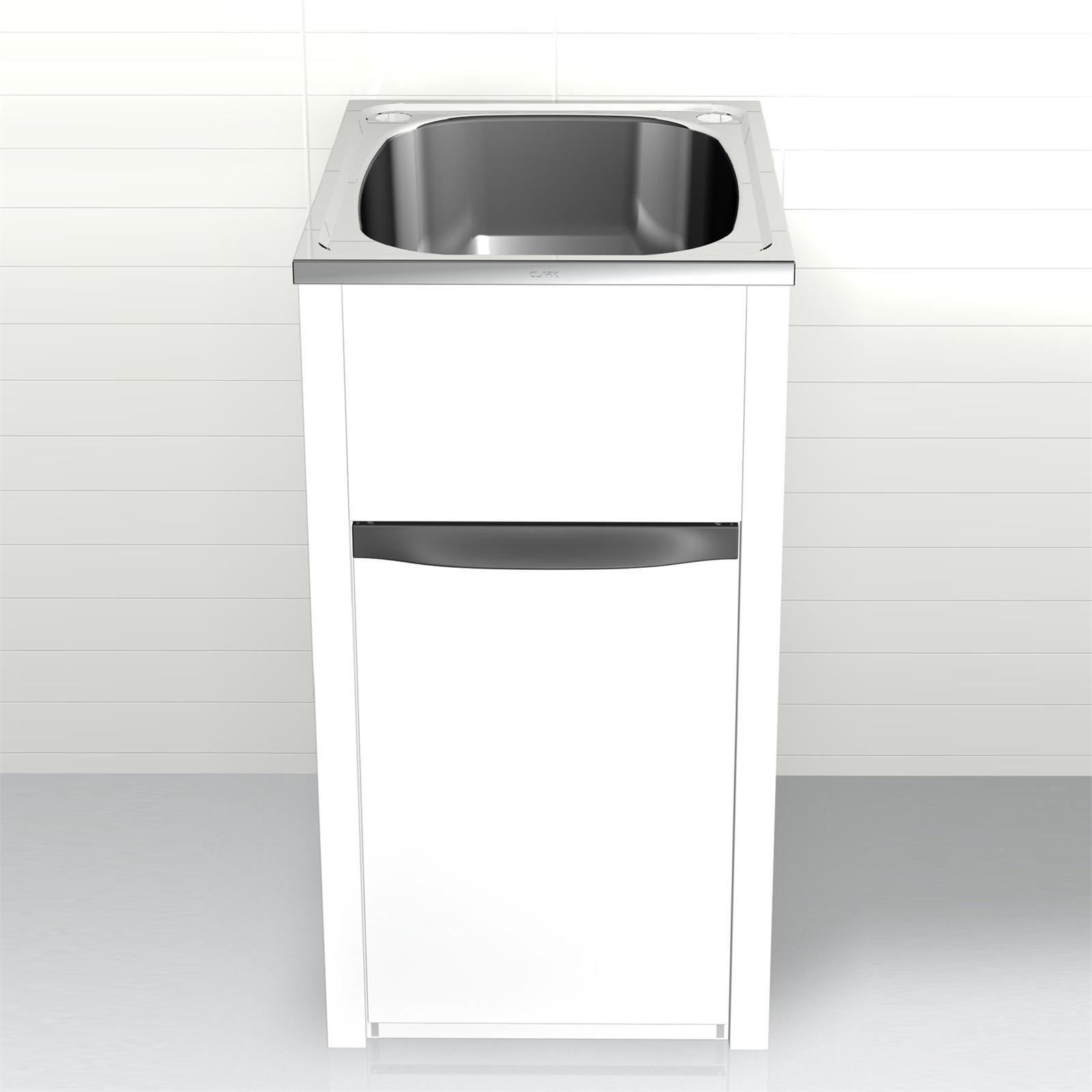 Trough&cabinet Compact Clark 45l Wh Cab Ss Tub W/suds 8111