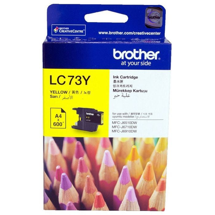 Brother GENUINE Original Brother LC73Y LC-73 YELLOW Ink Cartridge Toner High Yield