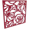 ProtectorAl 300 - 1200 x 300 - 1200mm Dark Red / Gloss White Roses Unframed Composite Deco Panel