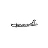 Ignite Laser Boeing B-29 Superfortress - Advanced WWII Bomber Silhouette Metal Wall Art Rustic Metal 47 inch - 120 cm