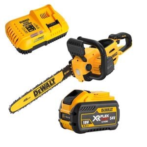 DEWALT 54V 450mm (18") FlexVolt Cordless Chainsaw Kit DCMCS574X1-XE