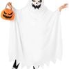 Scary Boys Hooded White Ghost Halloween Costume - One Size