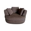 Sunshine Single Sofa Love Chair Fabric Swivel Armchair - Grey