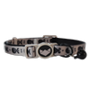 La Doggie Vita Go Fish Taupe Black Cat Collar