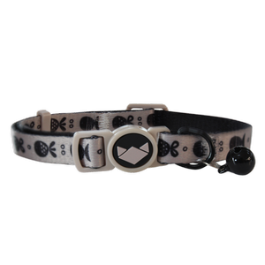 La Doggie Vita Go Fish Taupe Black Cat Collar